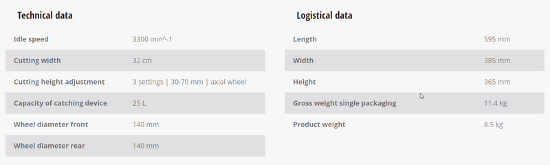 Cordless Lawn Mower GE-CM 18/32 Li-Solo [No Battery Included]