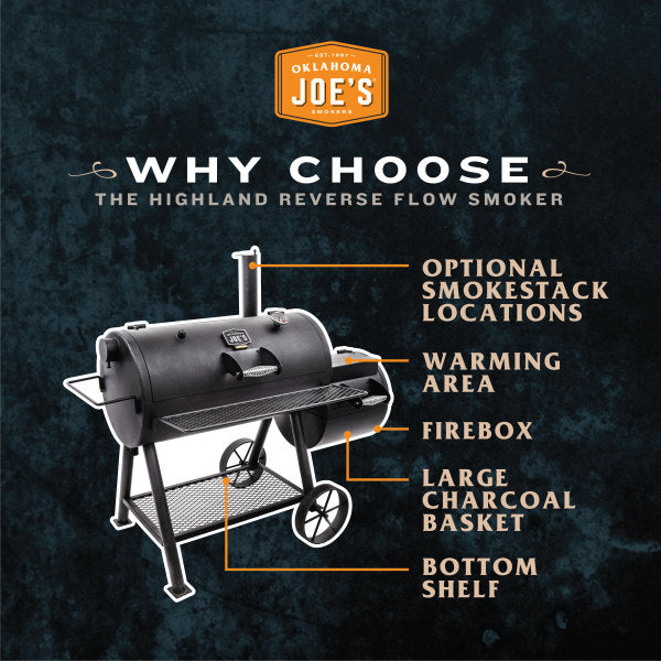 Oklahoma Joe's Highland Reverse Flow Offset Smoker –