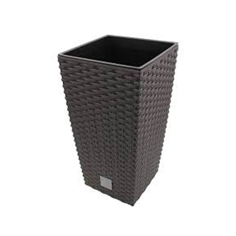 Rato Square Basket Weave Flower Pot (400x750mm), ,Prosperplast - greenleif.sg