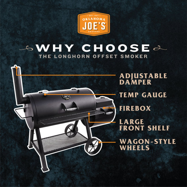 Longhorn 64" Offset Smoker BBQ Grill